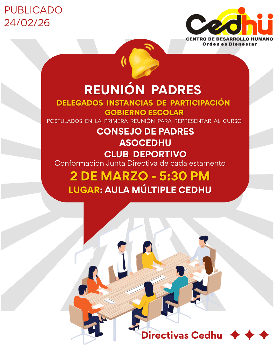 invitacion padres cedhu