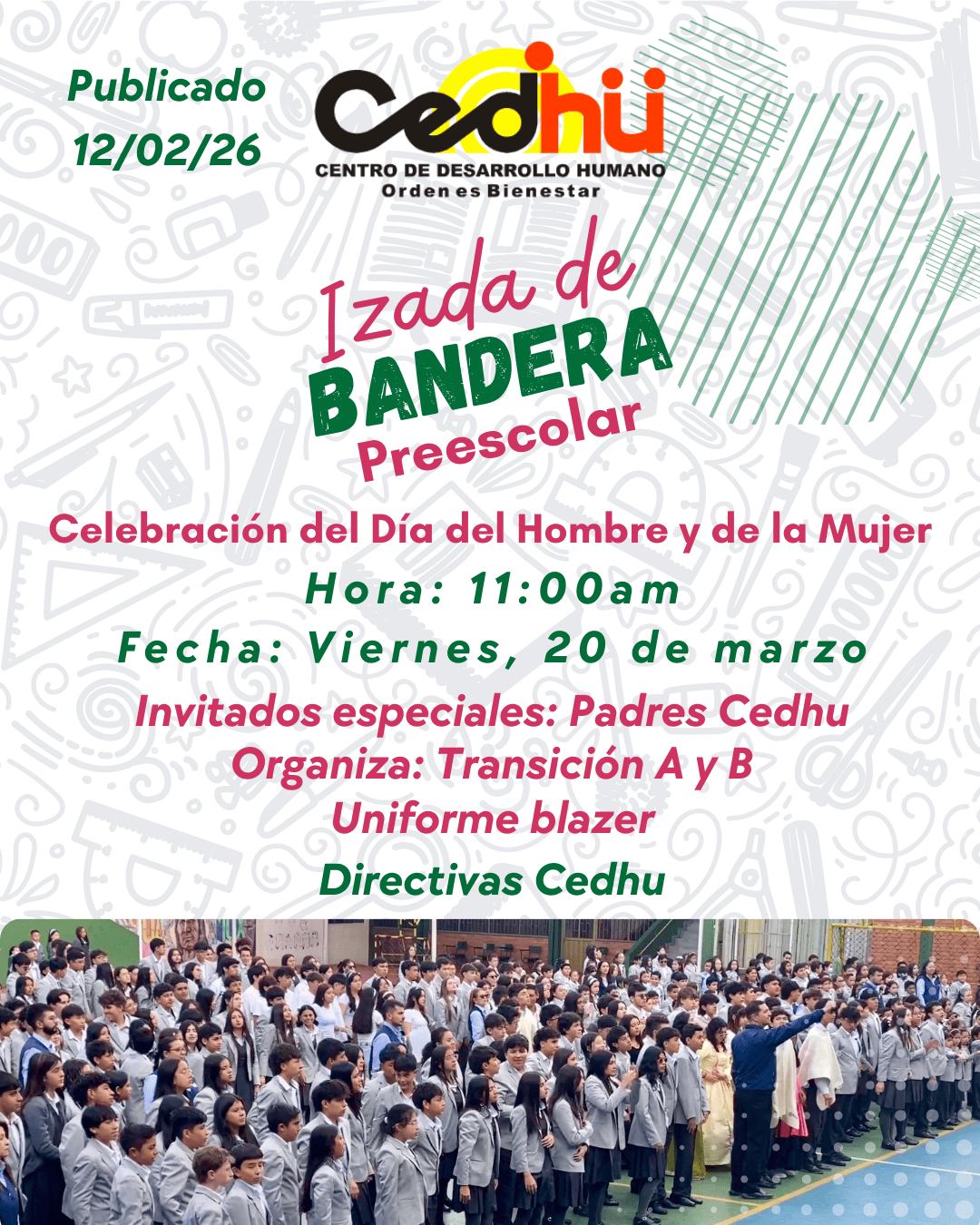 Izada de bandera preescolar